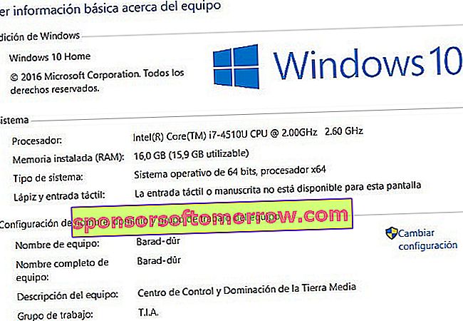 basic information Windows 10 computer