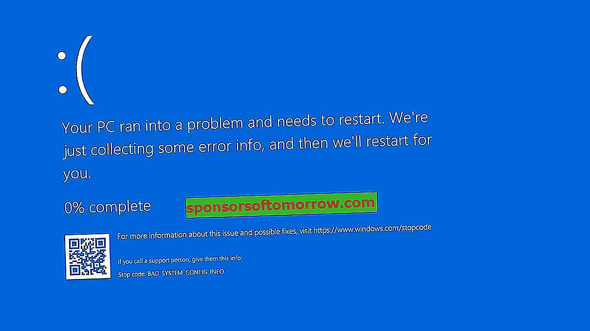 Solution à l'erreur Windows 10 Bad System Config Info