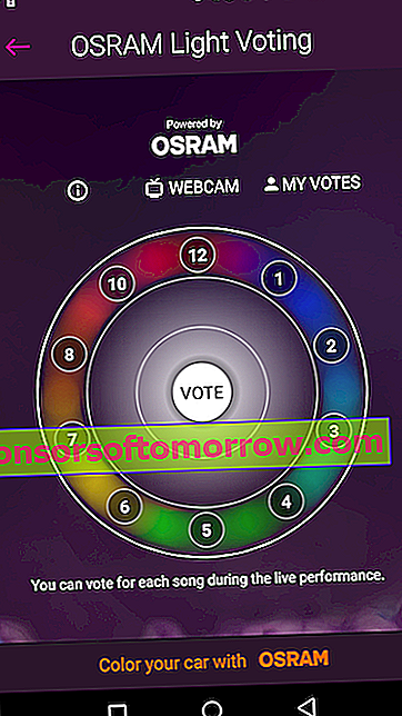 application eurovision OSRAM Light Voting