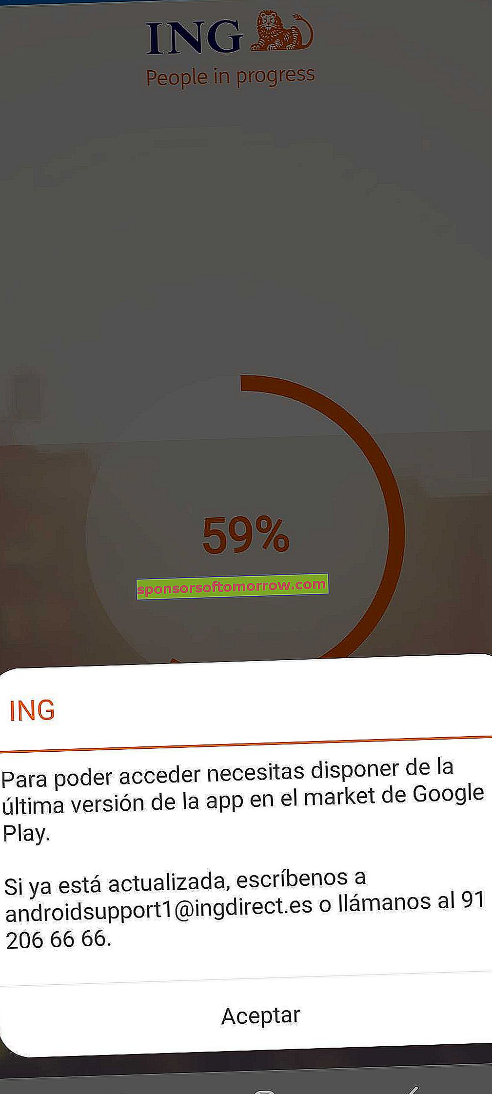 ING Direct app failure