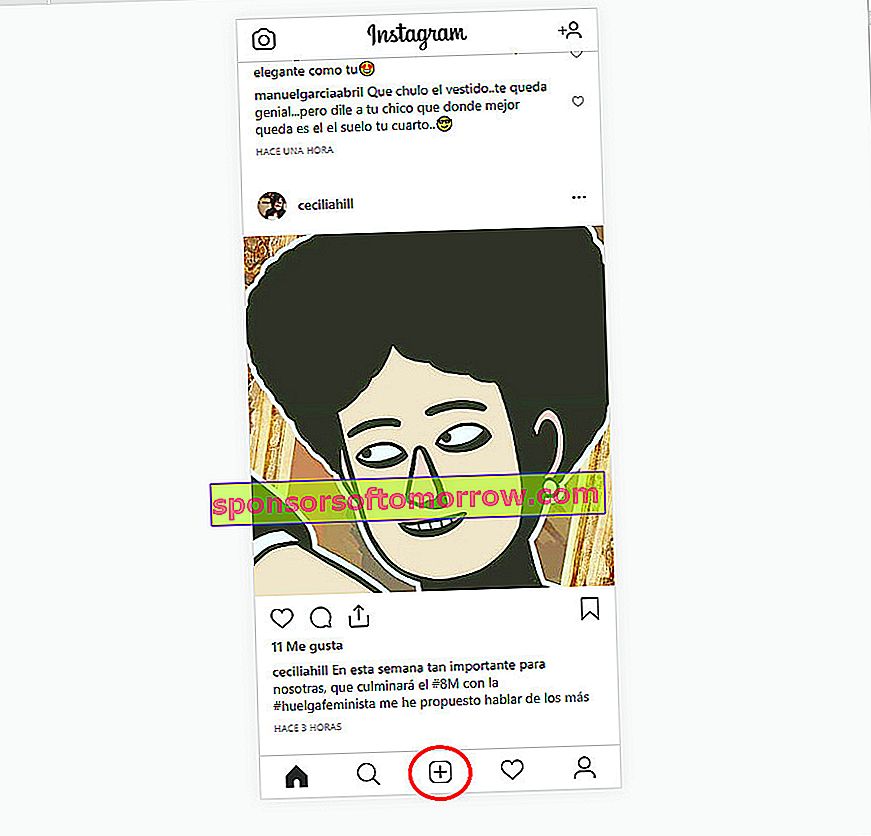 how to post photos on Instagram from computer iPhone X interface