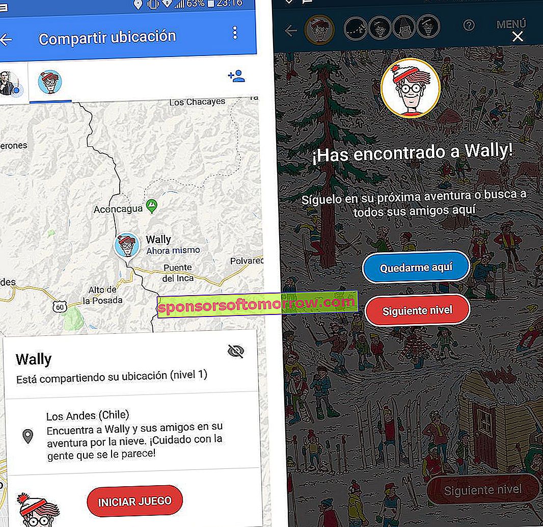 screenshots of where wally is in google maps