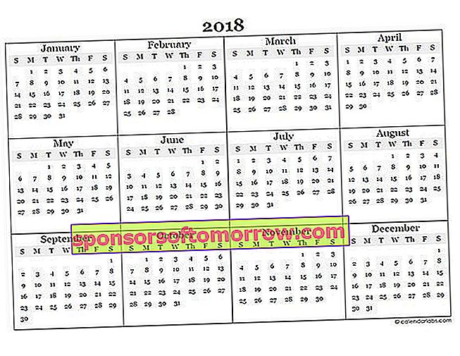 Templat kalendar tahunan untuk pejabat 1