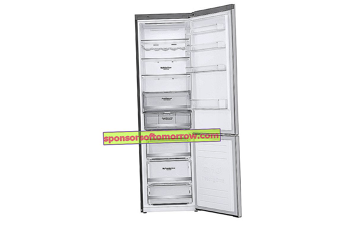 5 interesting refrigerators between 800 and 1,000 euros LG GBB72NSDFN opened