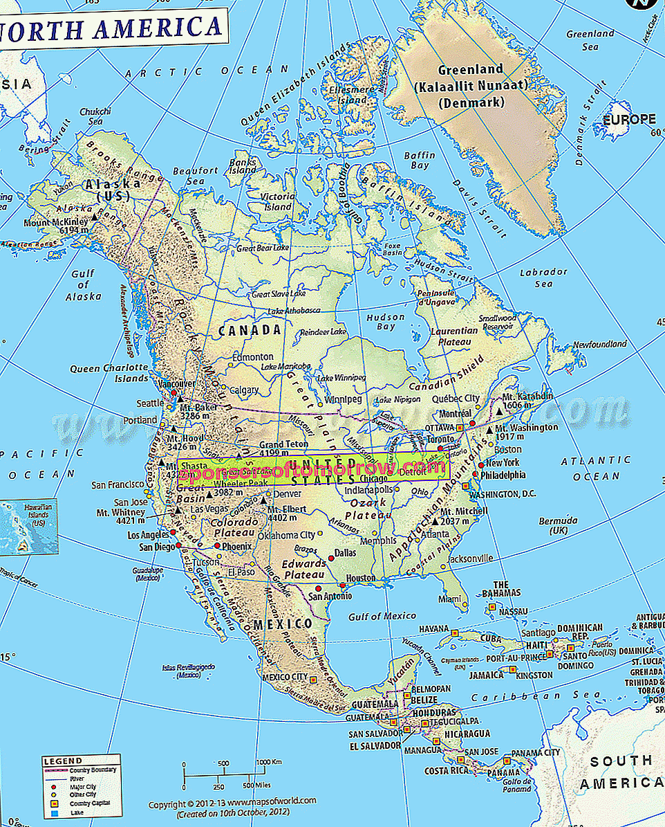 Peta Amerika Utara