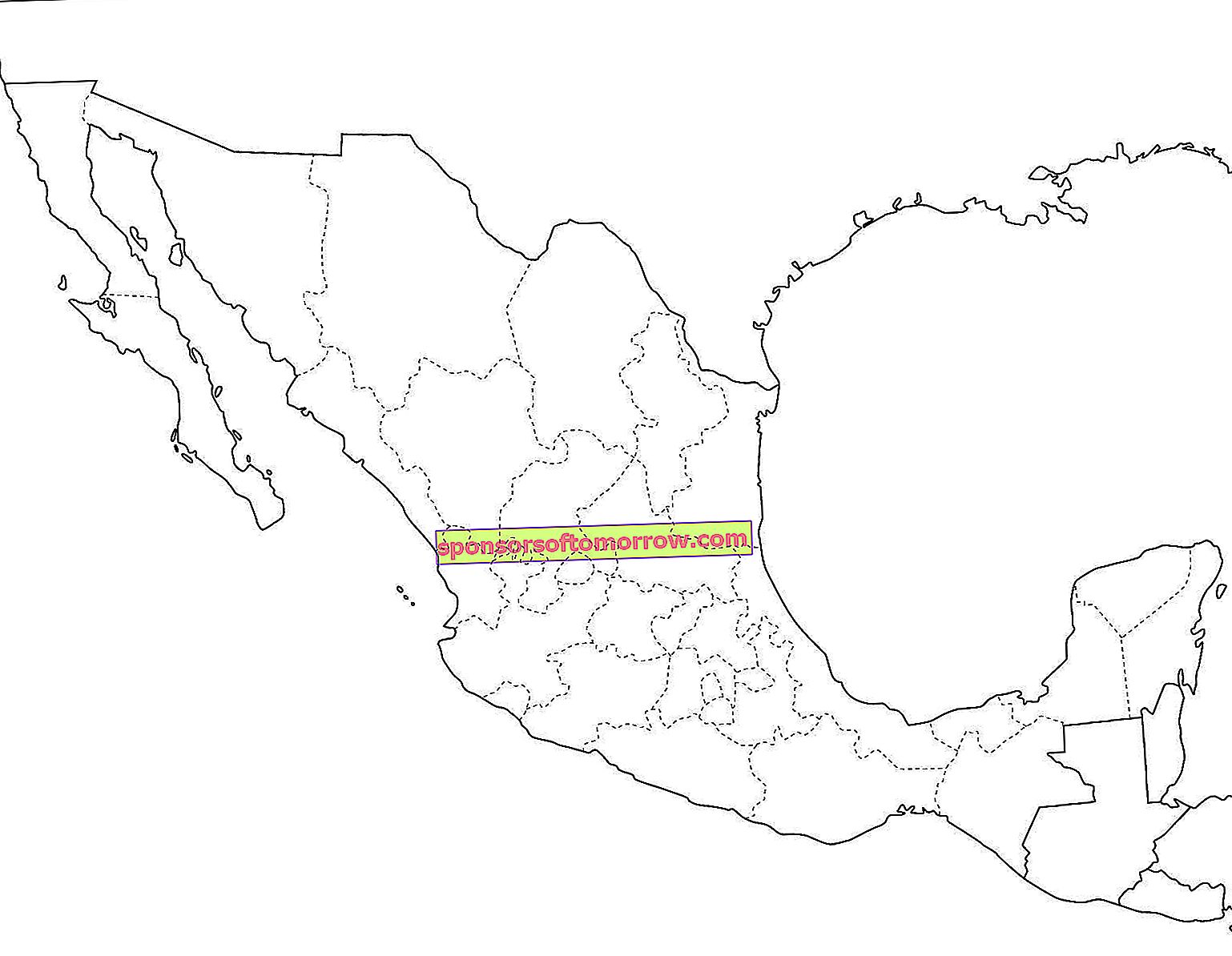 blank map mexico