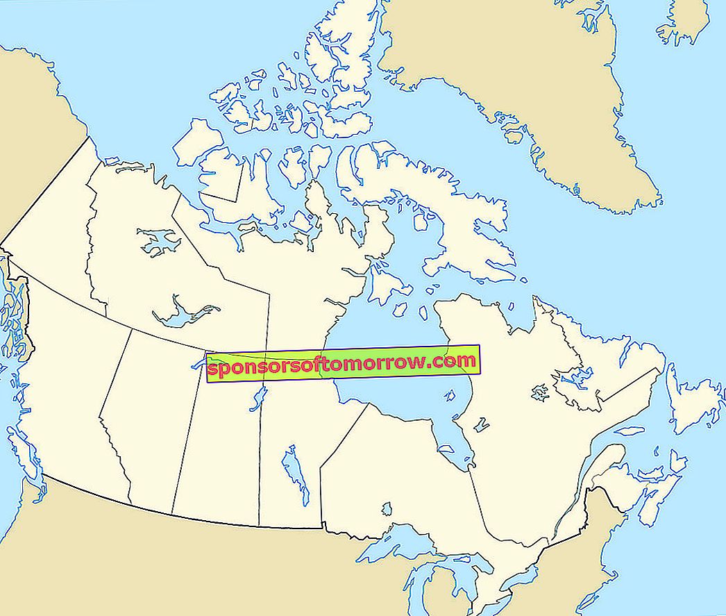 แผนที่ว่างของแคนาดา