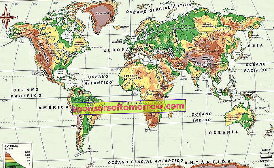 Peta dunia 2019, lebih daripada 200 gambar untuk dicetak 1