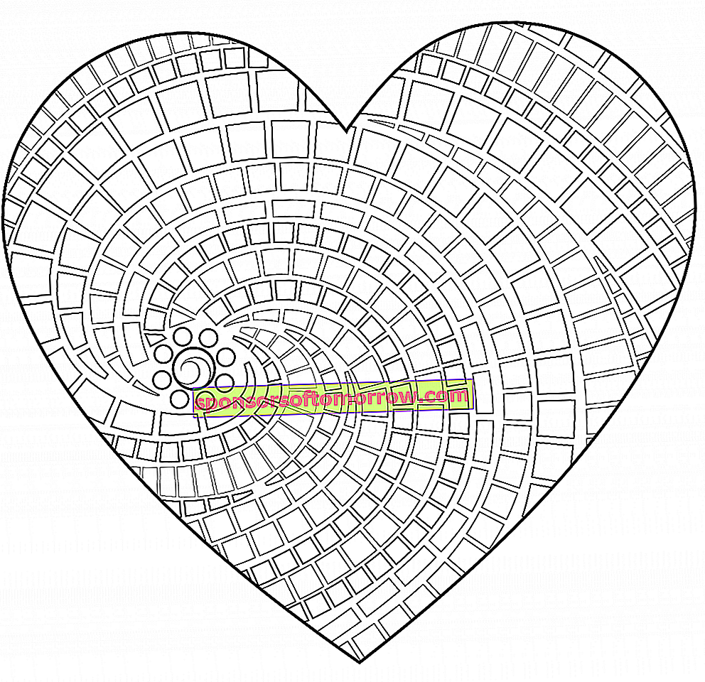 mandala heart coloring