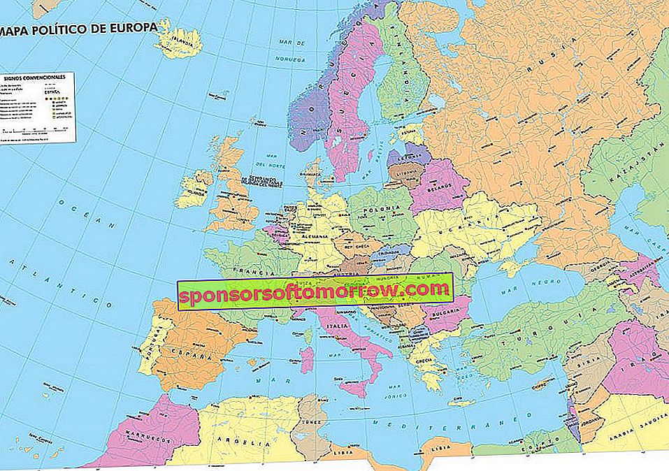 แผนที่ทางการเมืองของยุโรป