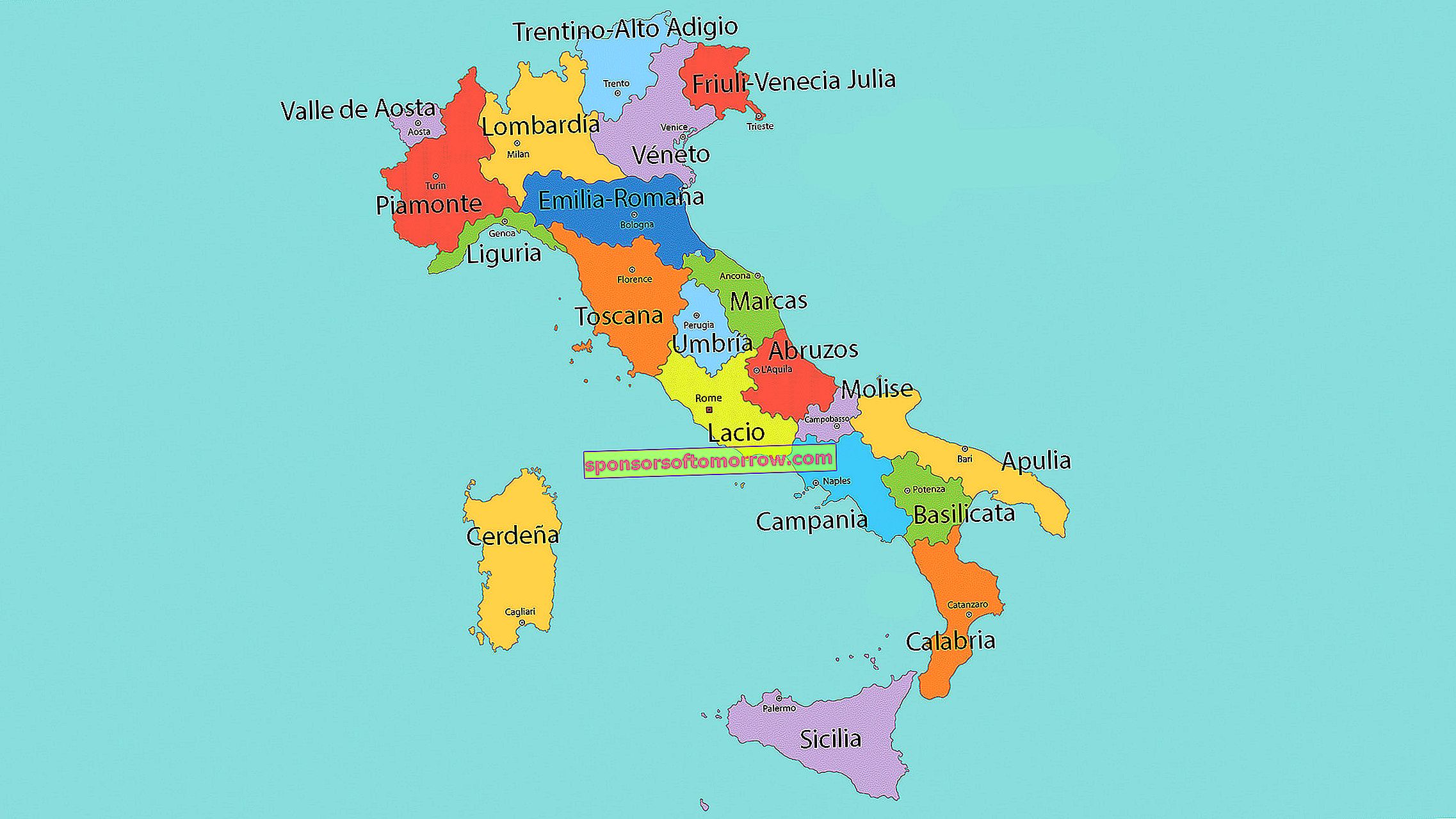 แผนที่อิตาลี