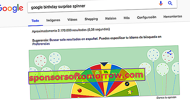 Google Geburtstag Überraschung Spinner