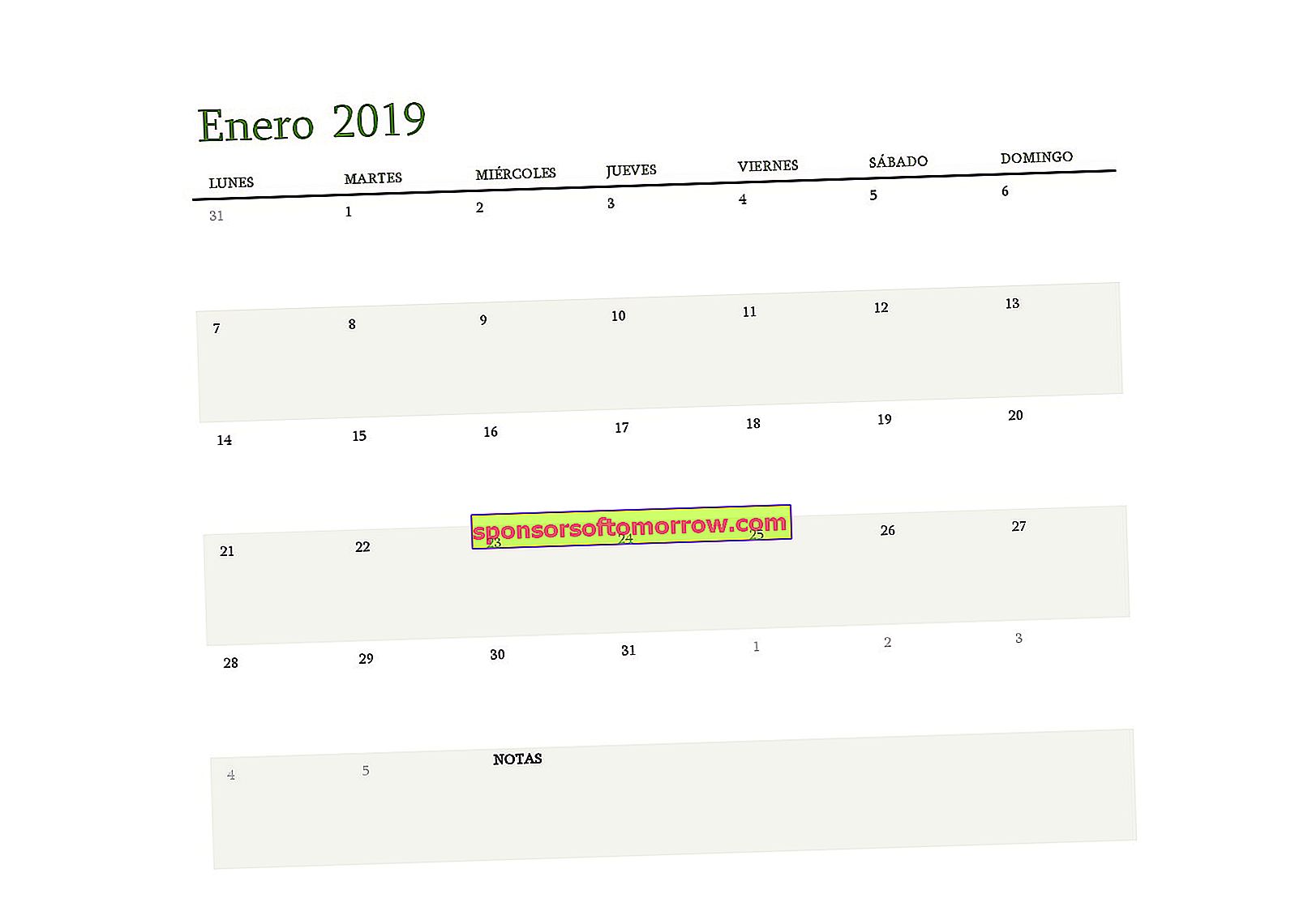 カレンダー-2019-january-excel-001