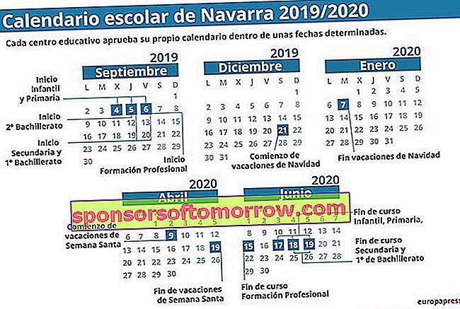 calendrier scolaire navarra