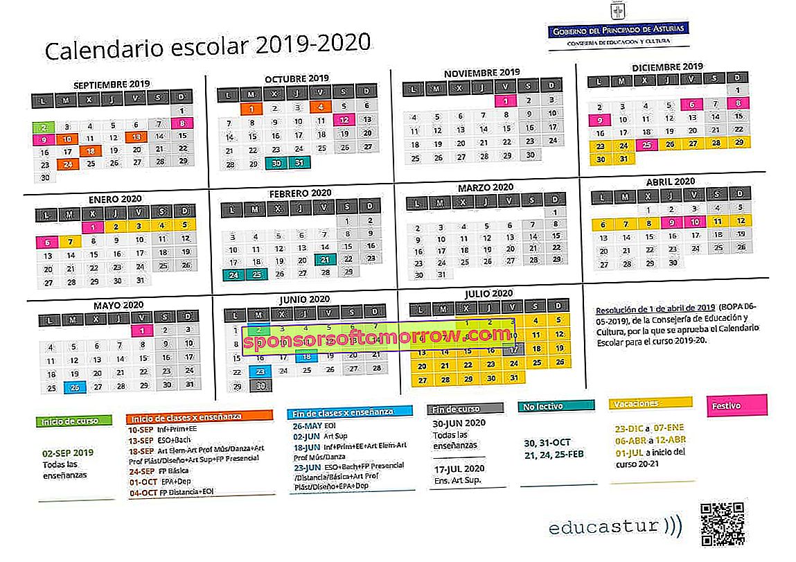 Schulkalender-Asturien