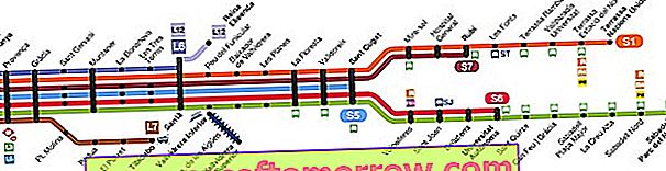 바르셀로나 지하철, 지하철, 버스 및 통근지도의 100 개 이상의 이미지 1