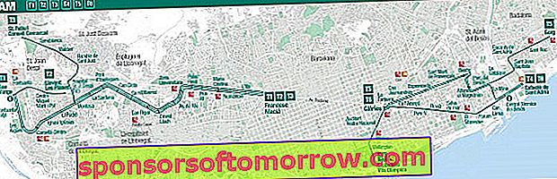 바르셀로나 트램 맵
