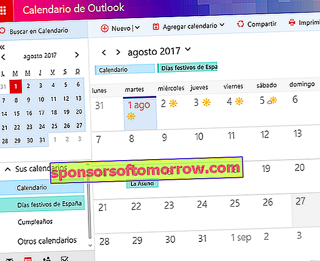 Outlookカレンダー