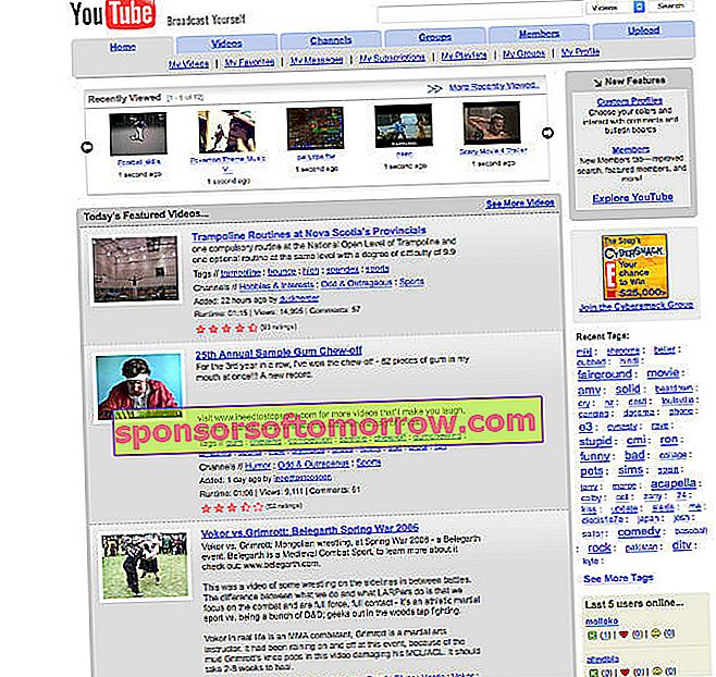 YouTube Design 2006