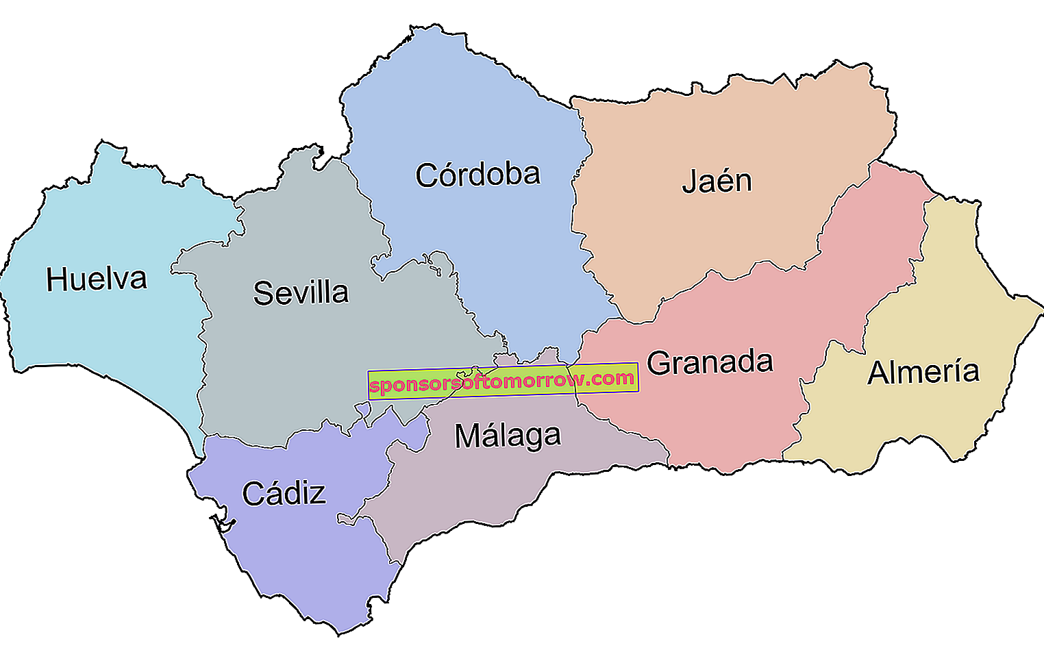 spanien andalusien karte