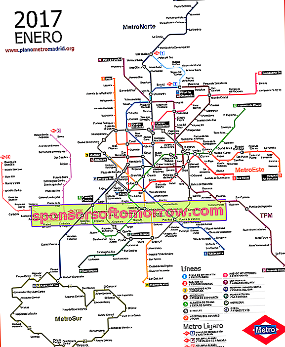 Madrid Metro Karte