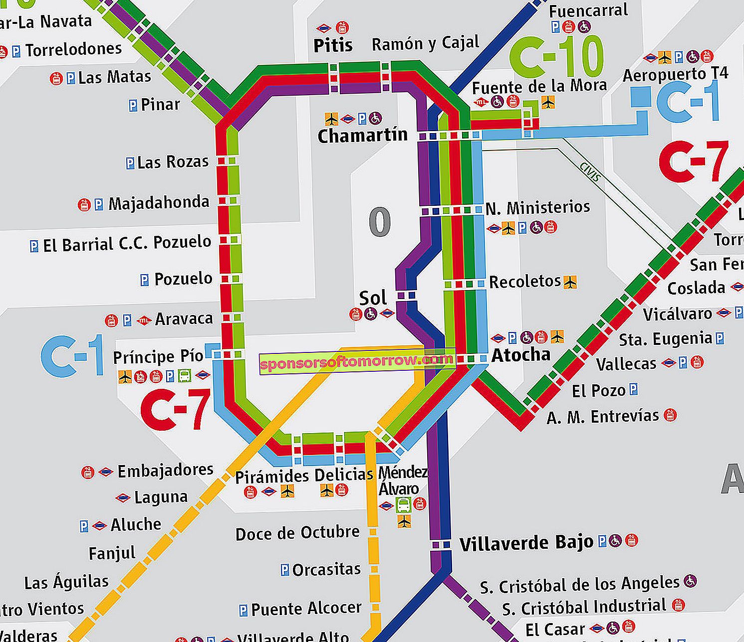 Stadtteilkarte von Madrid