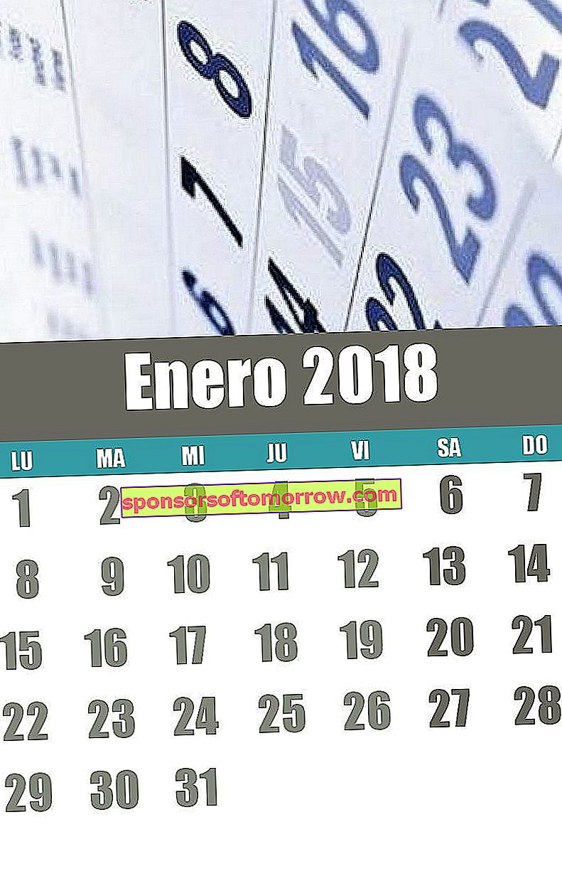 January 2018 business calendar