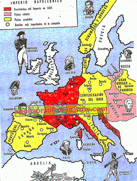 ナポレオン帝国の地図