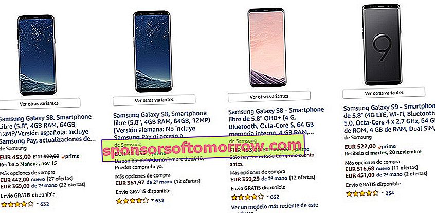 Samsung Galaxy S8 אמזון - -