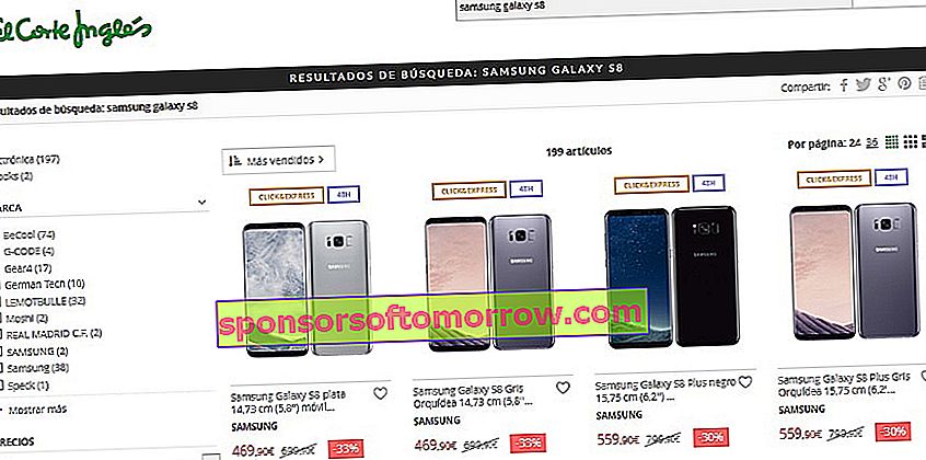 Samsung Galaxy S8 Englisch geschnitten