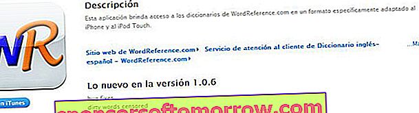 英語-スペイン語辞書”“ WordReference.com、iPhone 2用に無料