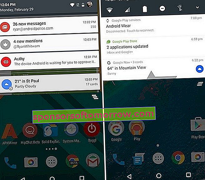 Android 7 Benachrichtigungen