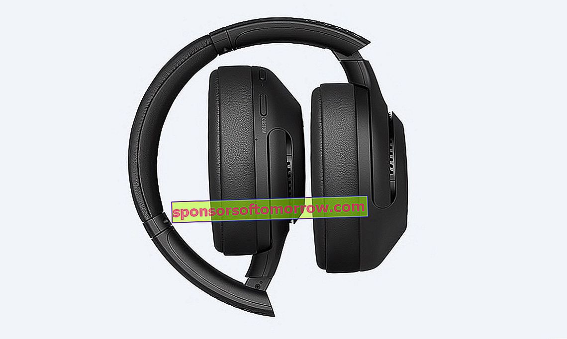 Sony WH-XB900N headphones folded