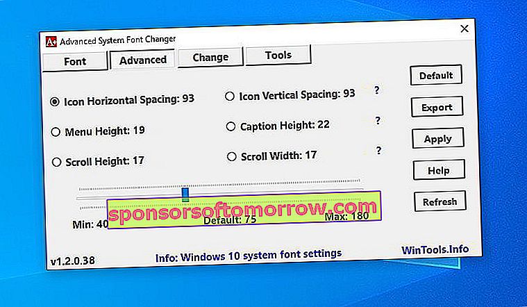 changer la police Windows 10 avec Advanced System Font Changer 2