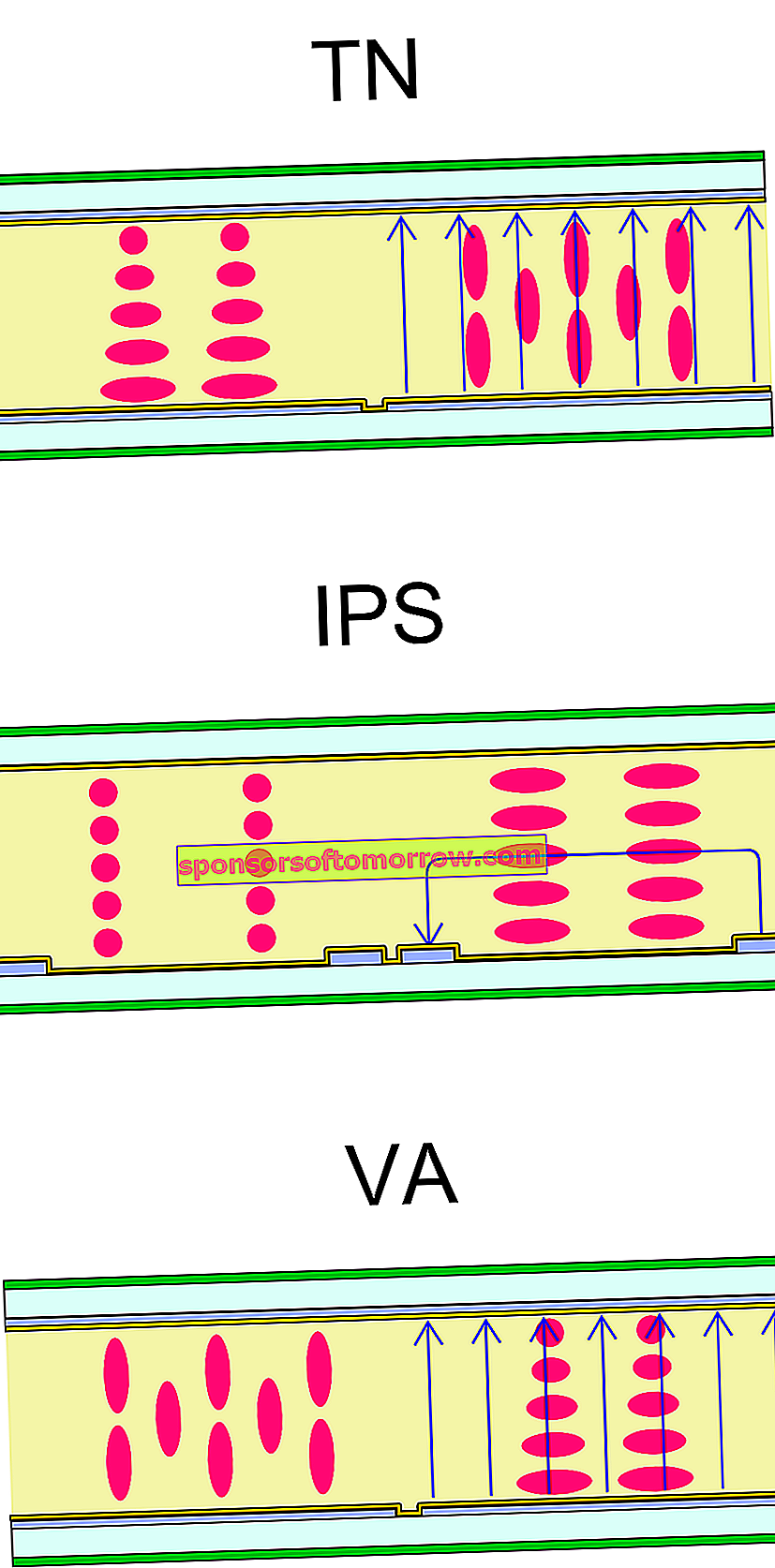 Monitore mit IPS-, AV-, TN- oder OLED-Technologie