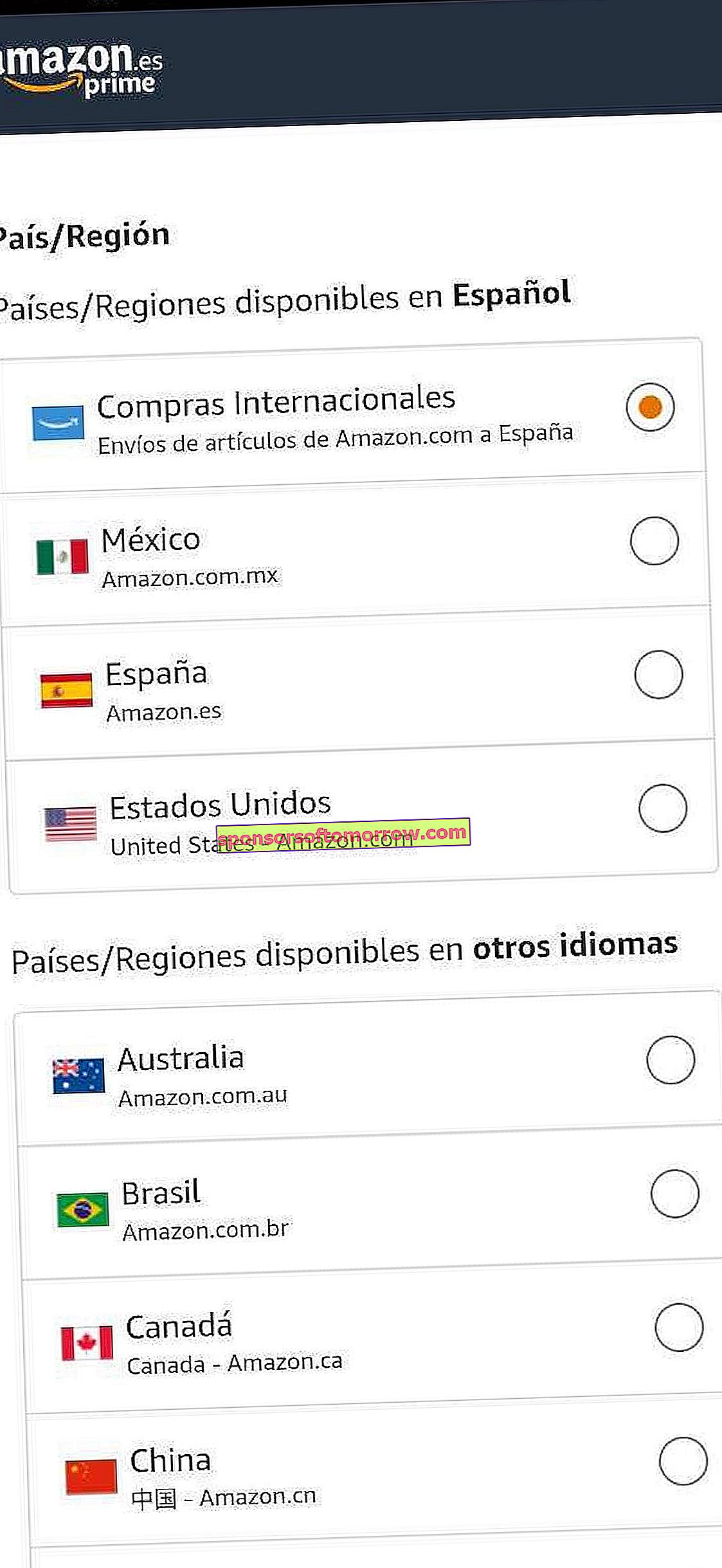 buy amazon united states from Spain