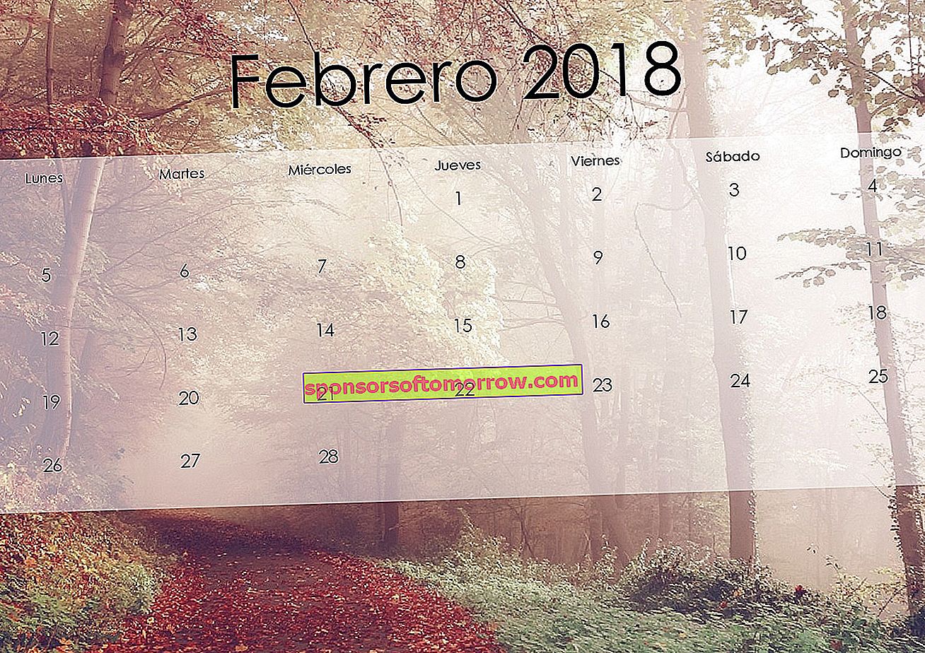 Kalender 2018 Februar