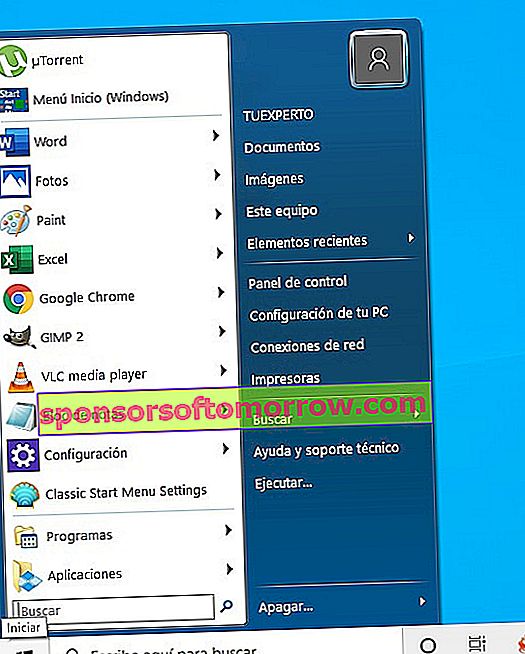 Windows 7-Menü unter Windows 10 4