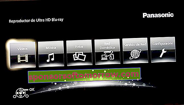tester le menu principal du Panasonic DMP-UB700