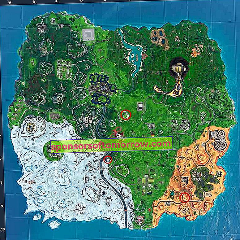 where to find the telescopes of Season X of Fortnite map